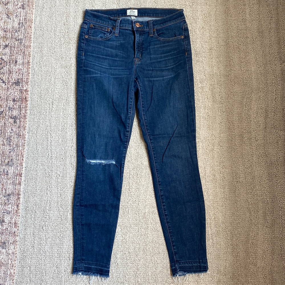 Womens J.Crew Toothpick skinny ankle jeans size 28